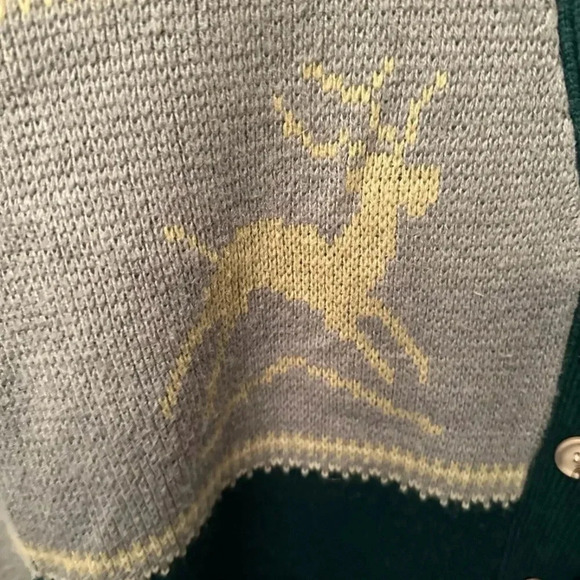 2/20$ Men’s Or Woman’s Tiny Brand Christmas Cardigan Size XL Reindeer Trees - Picture 7 of 7